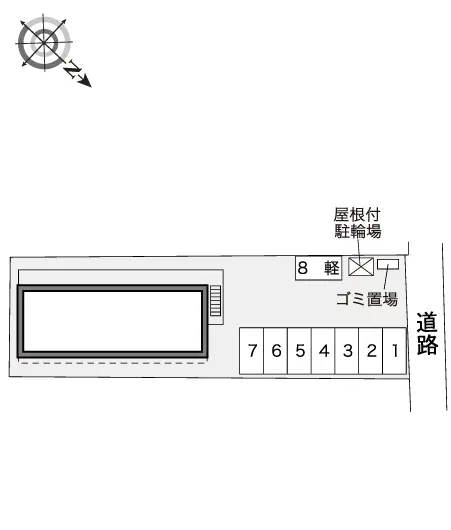 ★手数料０円★宇都宮市西大寛２丁目　月極駐車場（LP）